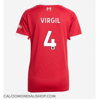 Maglie da calcio Liverpool Virgil van Dijk #4 Prima Maglia Femminile 2025-26 Manica Corta Maglie da calcio Liverpool Virgil van Dijk #4 Prima Maglia Femminile 2025-26 Manica Corta